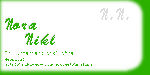 nora nikl business card